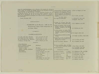32599 Vierde pagina van de beschrijving van de maskerade van de studenten van de Utrechtse hogeschool op 17 juni 1846, ...